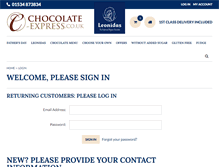 Tablet Screenshot of chocolate-express.co.uk